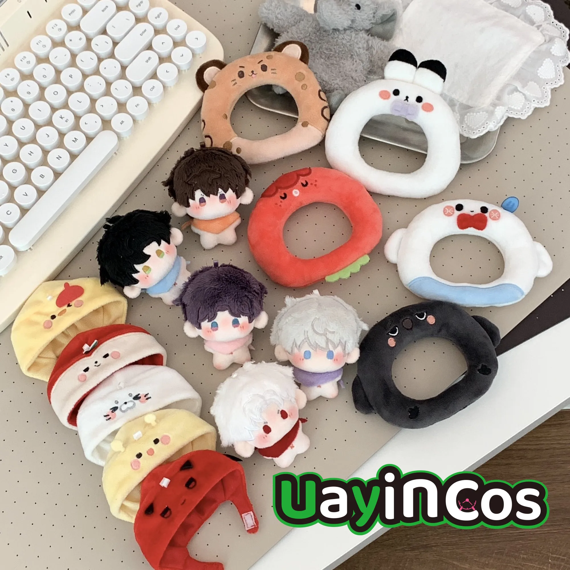 

Плюшевая игрушка-брелок 5 см Love and Deepspace: Силус, Рафаэль, Калеб, Биг Маус, Тове, Головной убор, Одежда для кукол, Аниме-игрушка для сумки