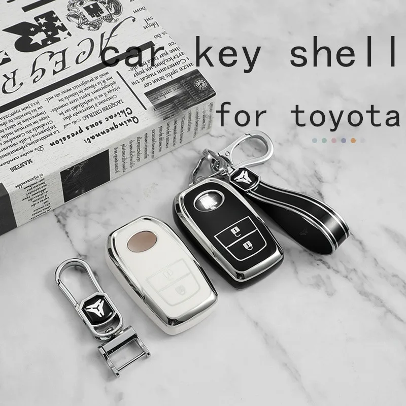 

NEW Soft Tpu 2 Button Remote Car Key Shell Cover Case for Toyota Chr C-hr Land Cruiser 200 Avensis Auris Corolla Smart Key Chain