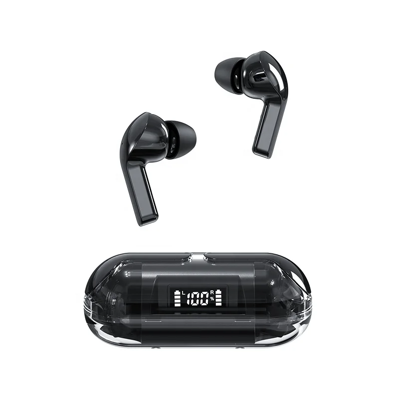 

TM20 Transparent TWS Wireless Earphones Case LED Display Mini In-ear Earbuds