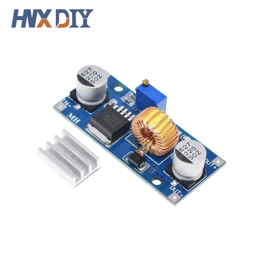 1-10PCS 5A DC-DC Step Down Adjustable Power Supply Module Lithium Charger XL4015 4~38V 96% 5A DC adjustable step-down module