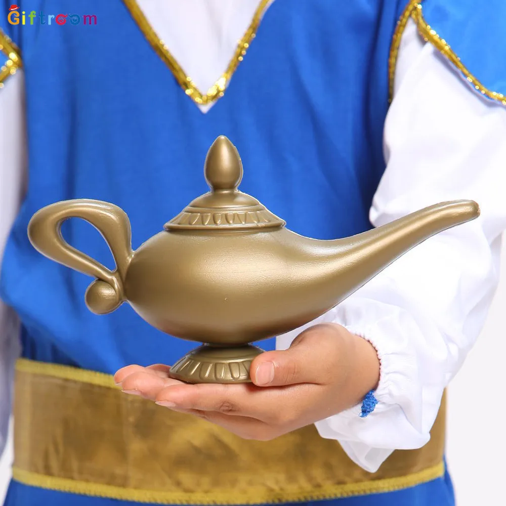 Lampe d'Aladdin, figurine de cosplay, lampe magique, théière, lampe du génie de dessin animé, pour Halloween, Noël, Panto, décorations pour fêtes à domicile et événements cinématographiques