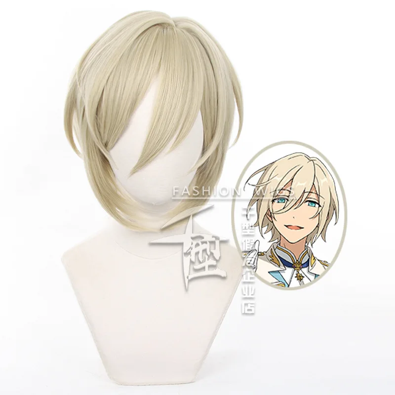 Anime Tenshouin Eichi Cosplay Wig Game Ensemble Stars Cosplay Wig Men Short Heat Resistant Synthetic Wigs