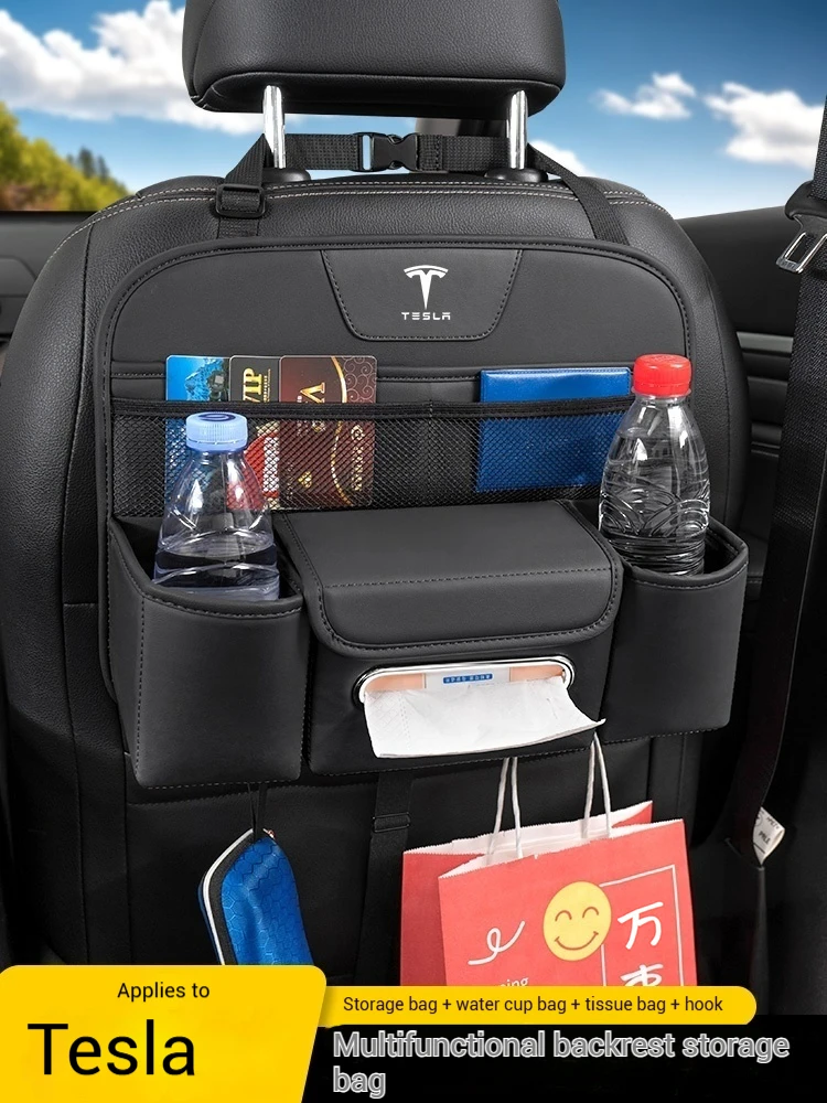 

Car Seat Organizer multifunction Backseat Large Capacity Storage Bag For Tesla Model 3 Model Y Model X Model S Auto Accessories