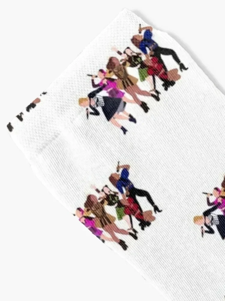 Seis as meias musicais liga brilhante bonito presente hiphop meias masculinas marca de luxo feminino golfe atacado toe esportes meias masculinas femininas