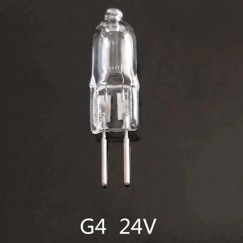 HoneyFly 10pcs G4 Halogen Lamp 24V 20W 35W 50W Warmwhite Halogen Bulb Clear G4 Crystal Machine Tool