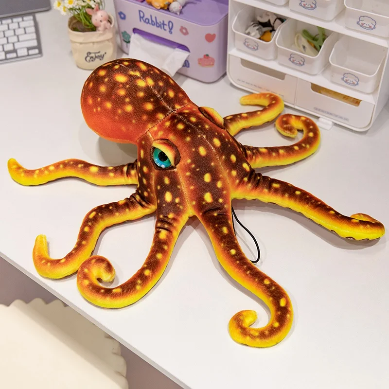 Realistic Octopus Plush Toys Stuffed Simulated Squid Marine Animal Doll High Quality Xmas Gift for Kids Room Car Decoration