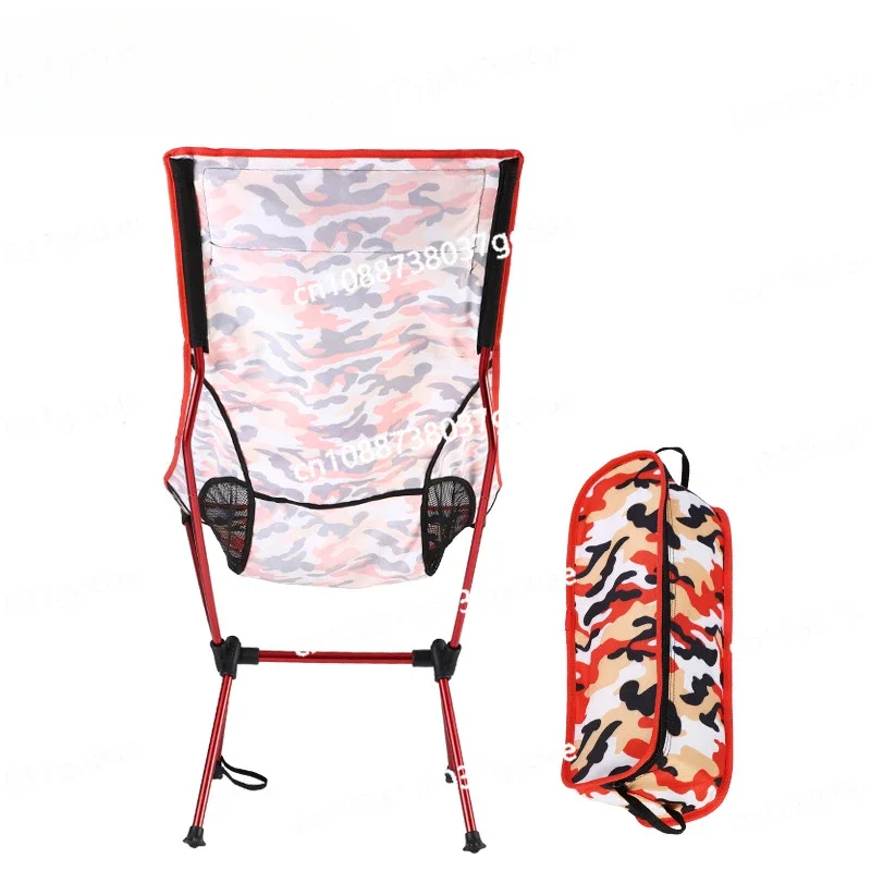التخييم في الهواء الطلق سبائك الألومنيوم التمويه كرسي الشاطئ متعدد الوظائف الترفيه كرسي خلفي طويل الجبل كرسي قابل للطي التخييم
