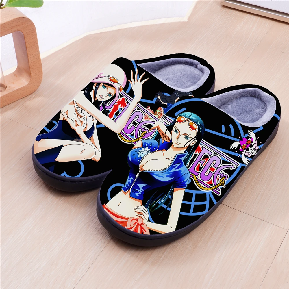 

Winter Warm Slippers Anime ONE PIECE Nico·Robin Cosplay Cute Cartoon Shoes For Men Women Boy Girl Unisex Slippers Halloween Gift