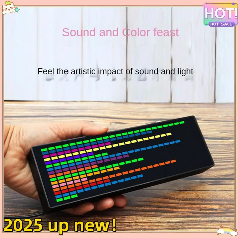 

Color LED Music Spectrum Electronic Clock 1624RGB Polar Atmosphere Lamp (Voice+Wire Control)