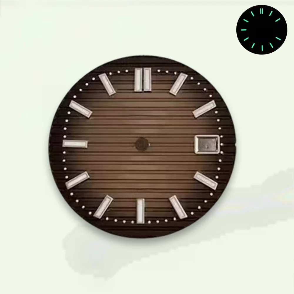 Watch modification 30.5mm S Dial striped suitable for NH35 Japanese movement Green Luminous watch modification accessory tool