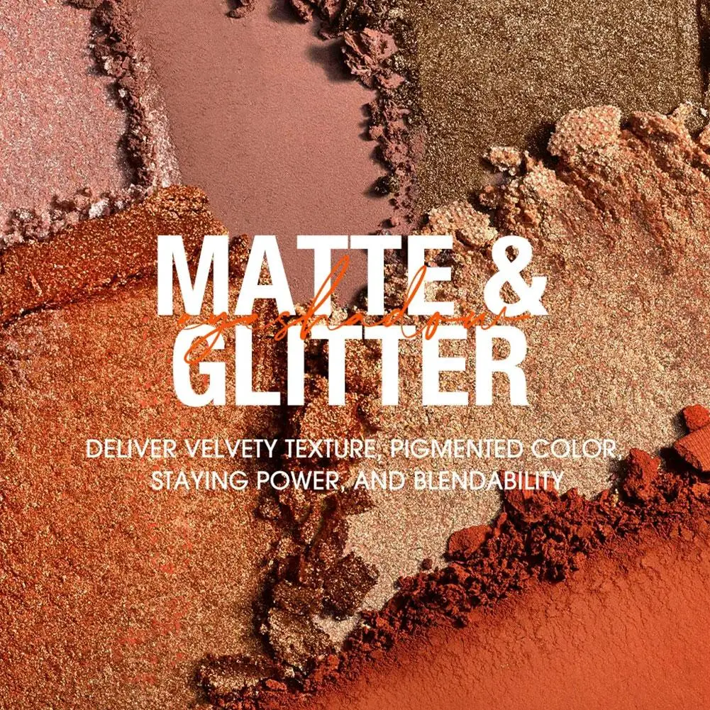 Paleta de sombra fosca, brilho, perolado, fácil de brilhar, sombra, marcador, natural, brilho, maquiagem, n4d4