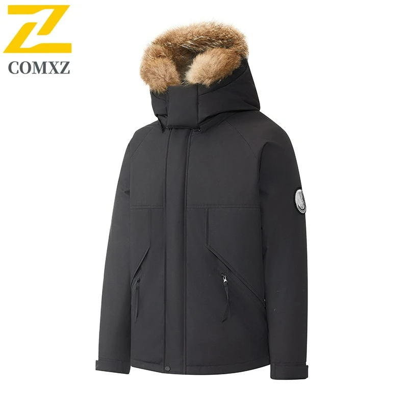 COMXZ Winter Puffer Jacket New 90 Percent Duck Down Hard Shell Mountaineering Down Coat Travel Coldproof Thickened New Garment