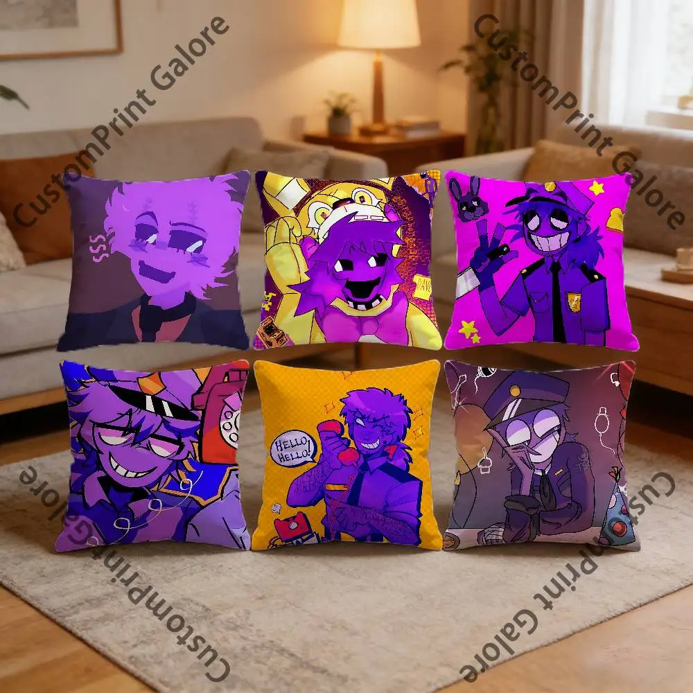 

D-Dave M-Miller William Afton Square Throw Pillow Cover Multiple Sizes Soft for Sofa Bedroom Living Room Home Decorative