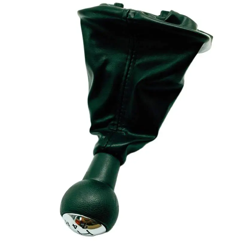 leather Dust-proof Gear Shift Cover 5 Speed Gear Shift Stick Knob Cover for Peugeot 207 307 406 car styling view 5