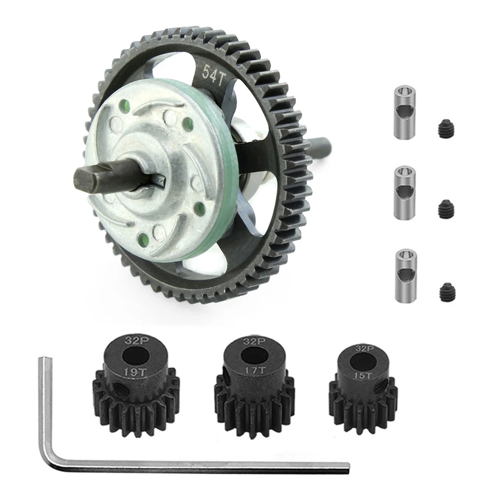 Metal 6878 Differential Gear Slipper Clutch with 15/17/19T Pinion Gear for 1/10 Slash Stampede Summit E-,54T