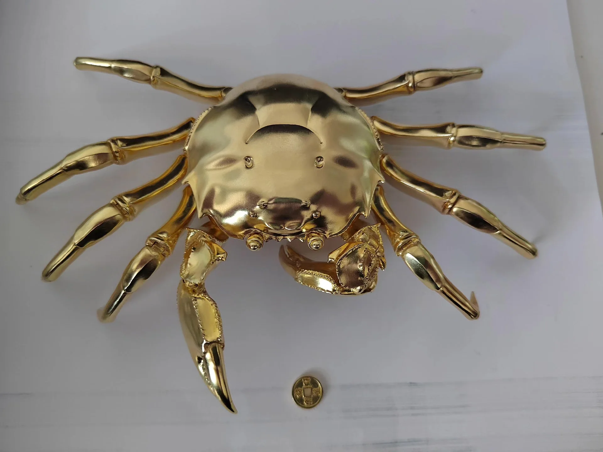 Used EDC Metal Movable Version Hairy Crab, All Copper Hairy Crab, Extra Large Version, Jewelry Grade Seiko, Various Processes
