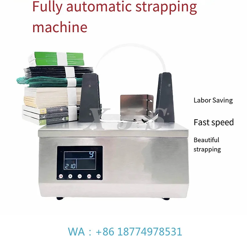 v Packaging Machine Automatic Paper Strapping Machine Band Pack Machine Strap Money Banknotes