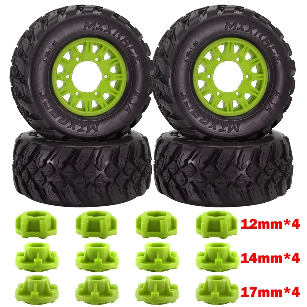 For 1:8 1:10 Trax/as Slash Huanqi 727 Arrma 112mm Tire Rc Car Short Card General Road Tire Upgrade Tire Adapter 12mm/14mm/17mm