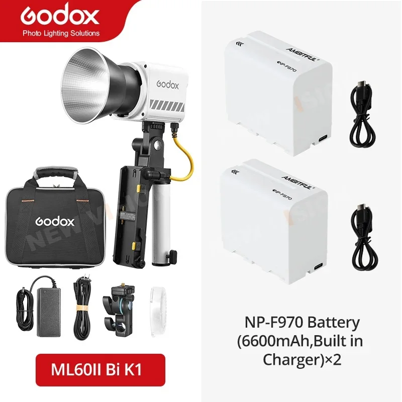 Godox ML60II Bi 70W Bi-Color LED Video Light APP Control Bowens