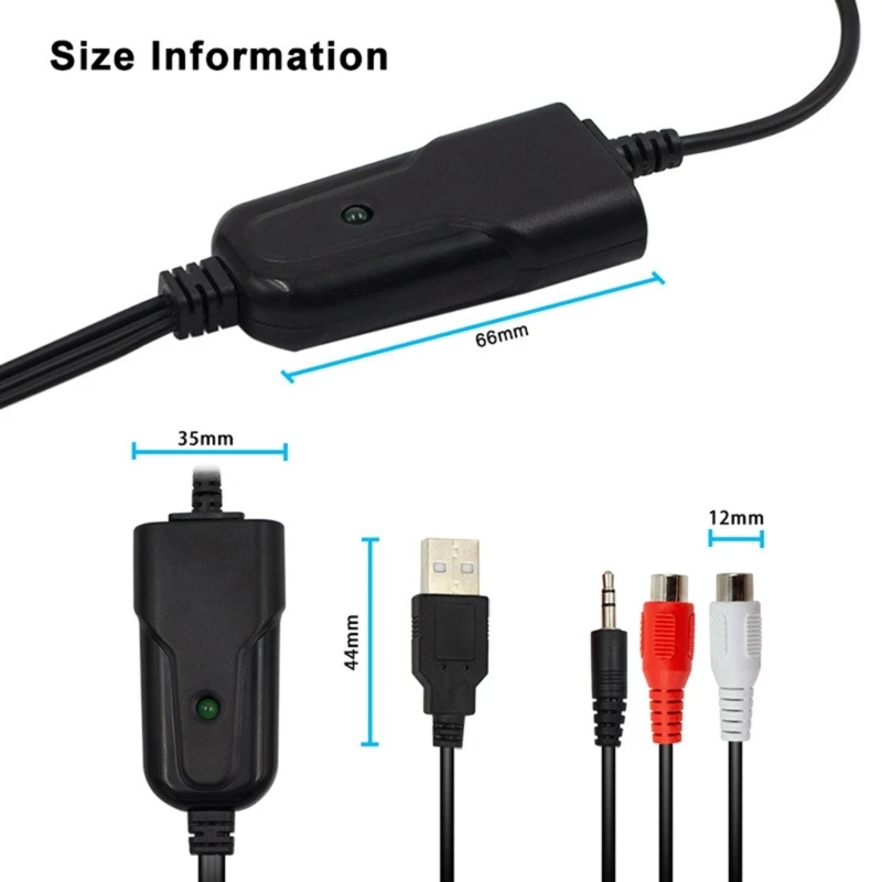 USB Auditory Converter for Easy Cassette to MP3 Conversion Record And Play Sounds Easy Installation