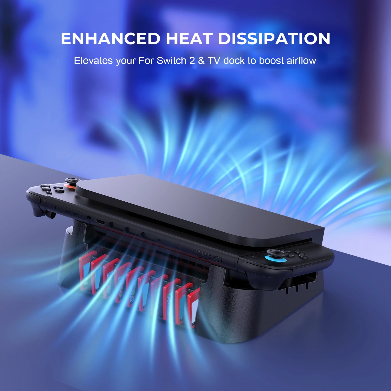 Game Console Host Storage Rack for Switch 2 Charging Dock Station Base Game Console Horizontal Base Stand Console Accessories