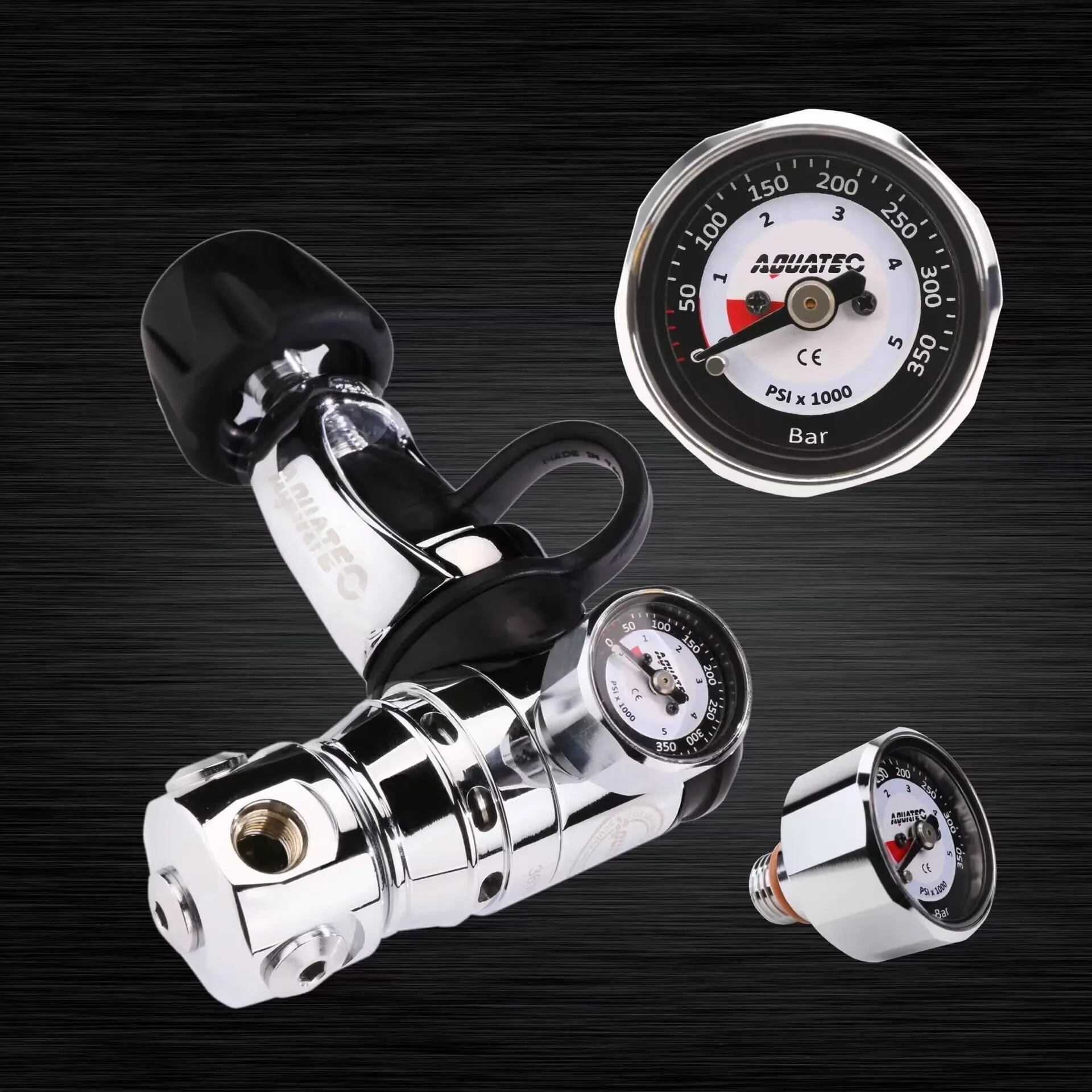 AQUATEC Scuba Pony Bottle Mini Pressure Gauge Pressure Reducing Bottle MINI Pressure Gauge Diving Single Table