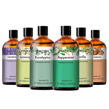 PHATOIL 100ml Pure Essential Oil For Diffuser Aromatherapy Lavender Eucalyptus Vanilla…