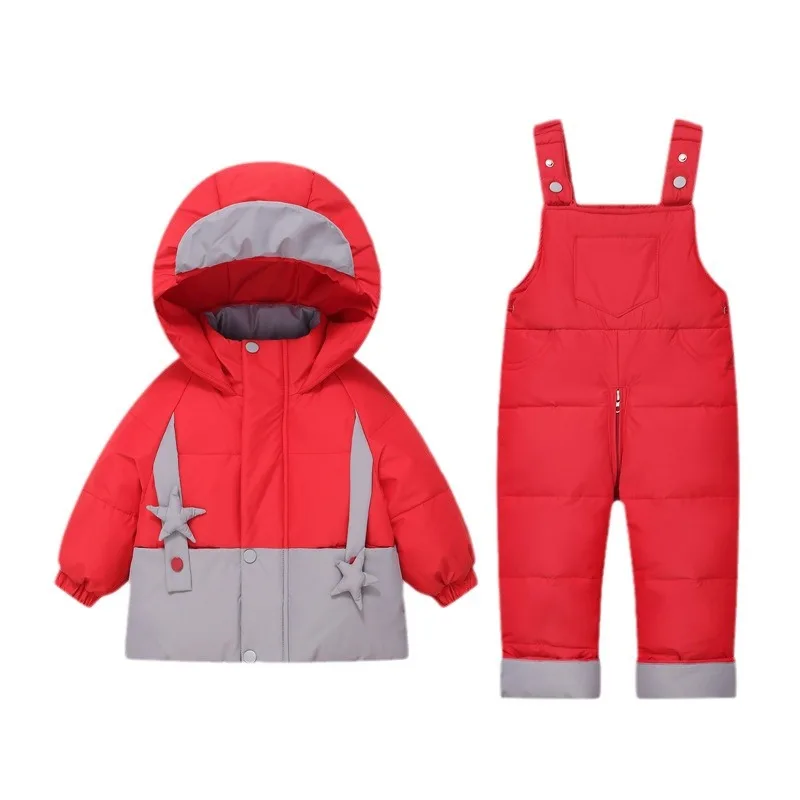 New Winter Overalls Jumpsuit for Girls Boy Children Suits Toddler Jackets Kids Snowsuit Down Parka Coat Baby Bear Outerwear