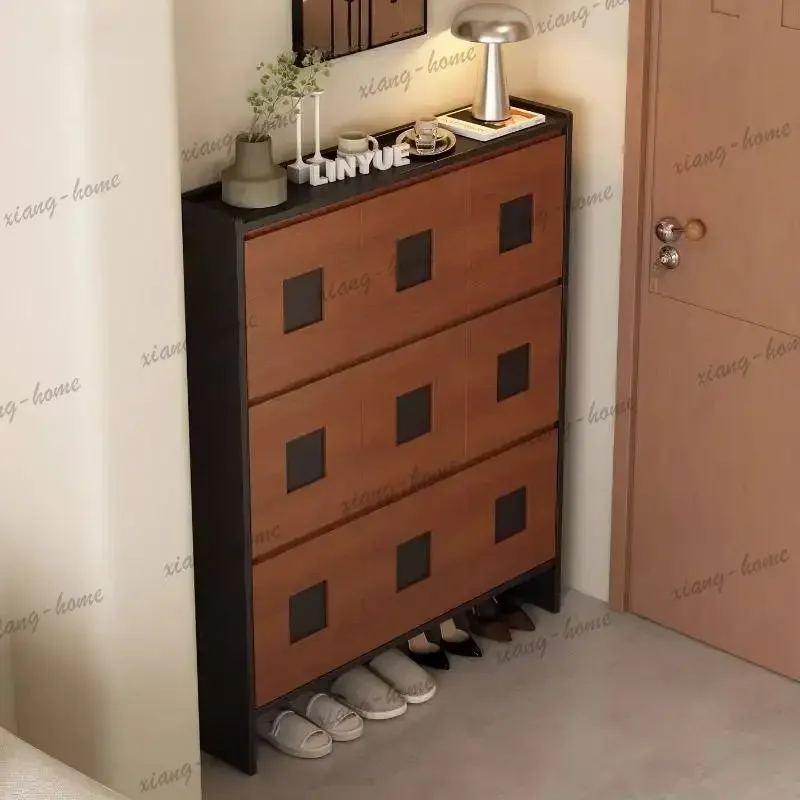 LJY Space Saving Storage Shoes Rack Assembled Large Nordic Living Room Shoes Rack Narrow Hallway Meuble Chausssure Home Furnitur