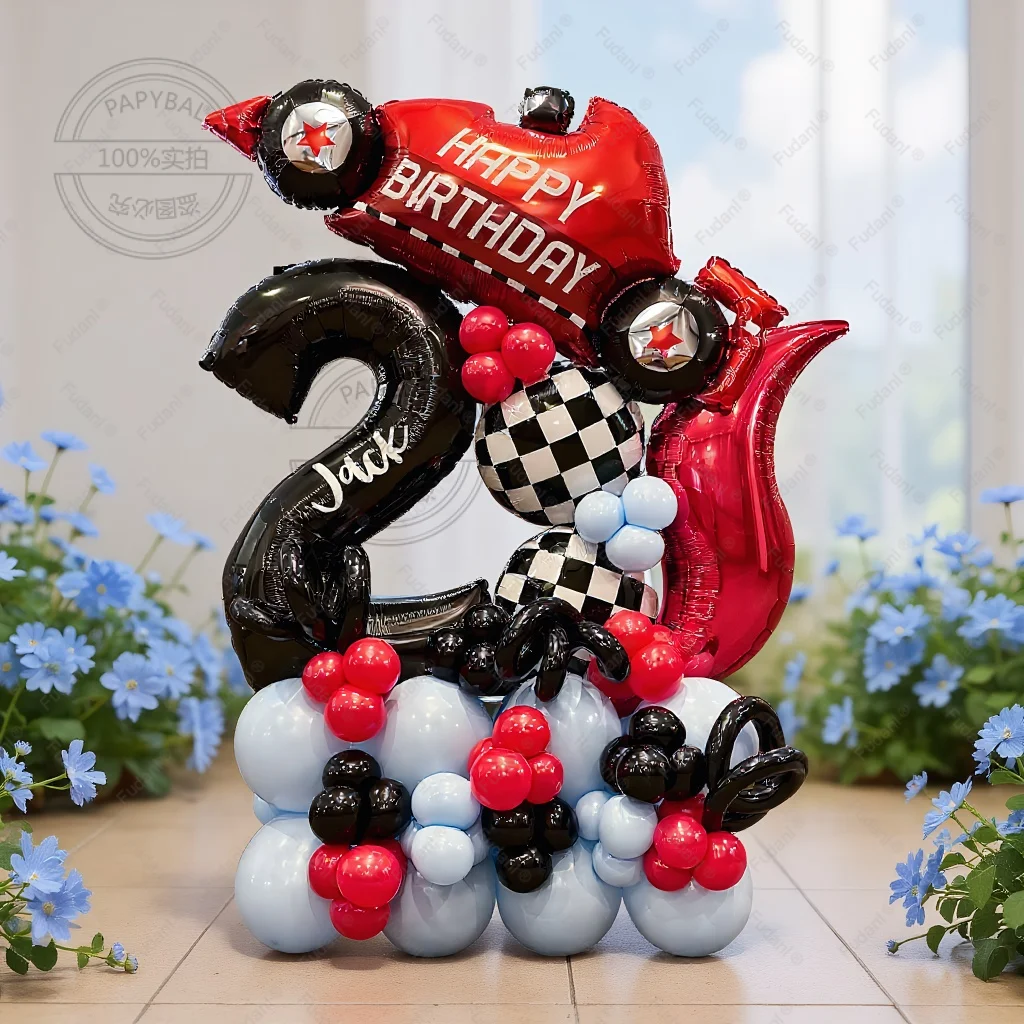 Lighting Mcqueen Birthday Decor - 78-delige raceauto thema auto vrachtwagen ballonset