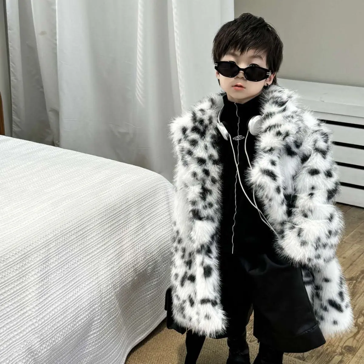 

Thickened Warm Children Clothing Imitation Fox Fur Coat Versatile Trendy Style New Autumn and Winter Children Fur Coat