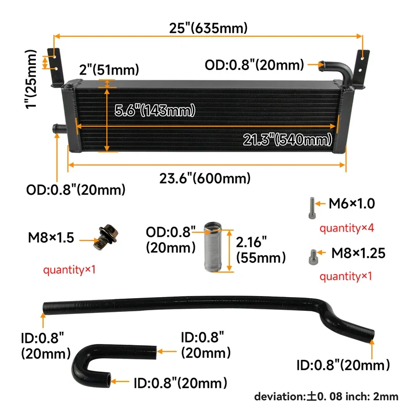 B9/B9.5 EA839 Engine RS4 B9 RS5 F5 2018-2023 Front Mount Extended Range Radiator Hose Kit for 2.9T TFSI V6