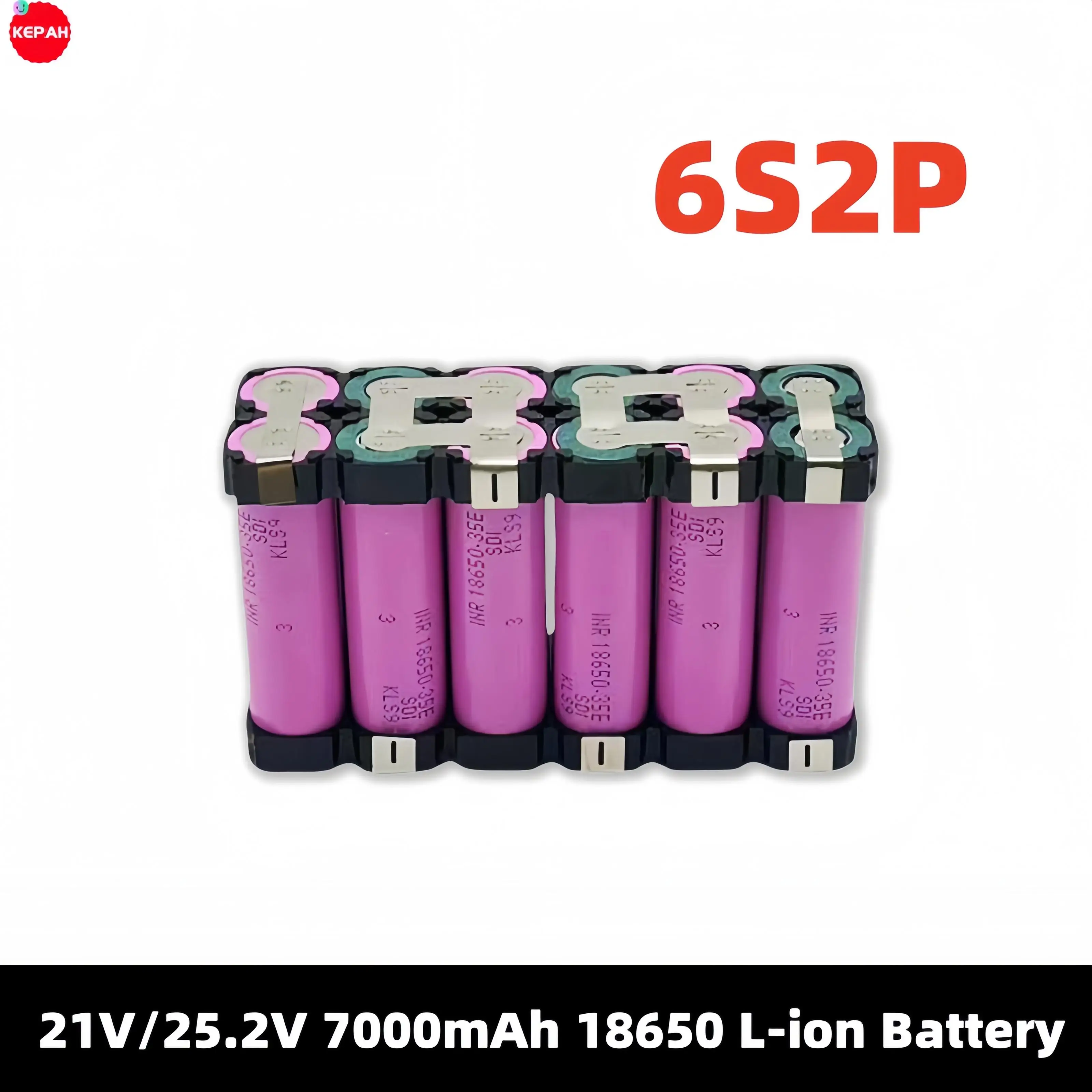 6S2P 35E 21V/25.2V 18650 lithium battery pack custom battery welding 7000mAh battery