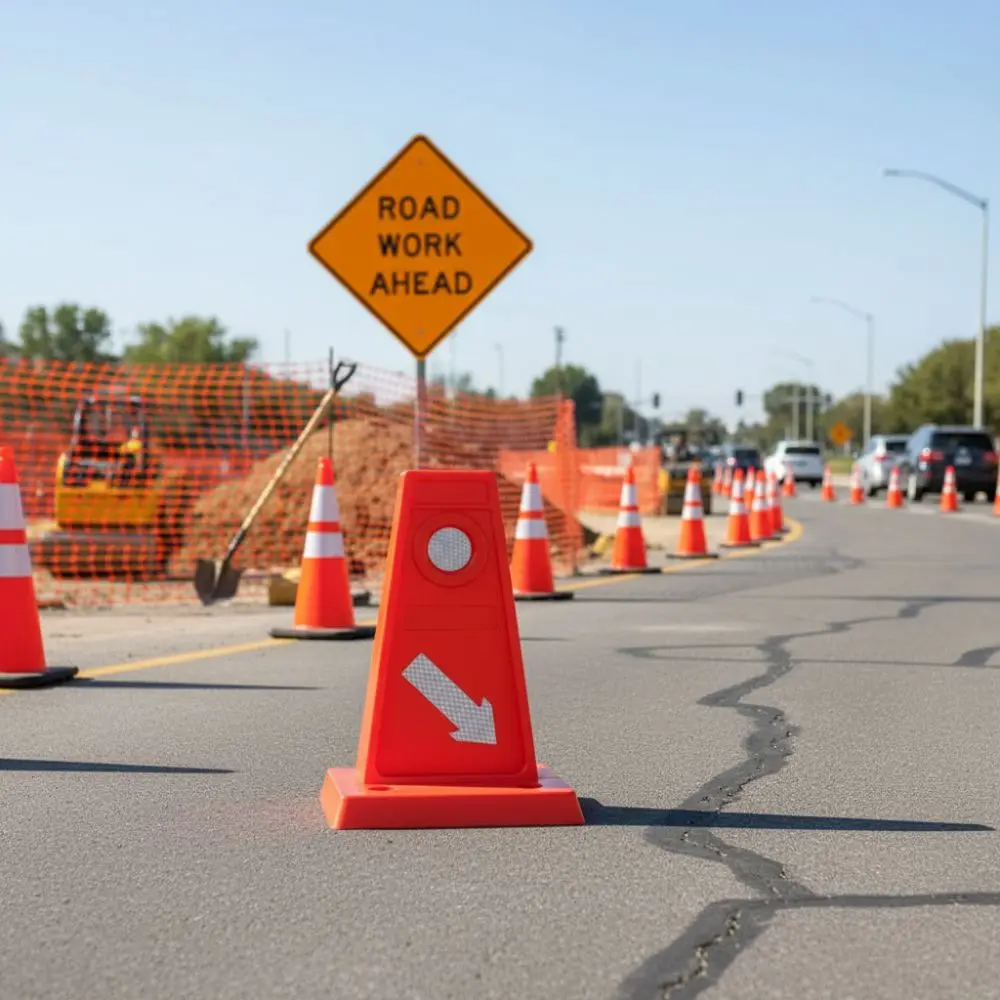 tpu-material-traffic-lane-separator-good-flexibility-impact-resistance-parking-garage-directional-sign-clear-visual-guidance