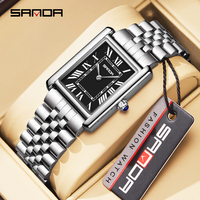 SANDA New Style 9031 Fashion Women's Quartz Watch Roman Scale Waterproof Inlaid Diamond Waterproof Fashion Women's Quartz Watch