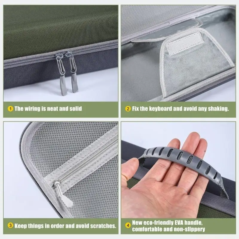 Keyboard Case with Soft Interior and Accessory Pocket Storage