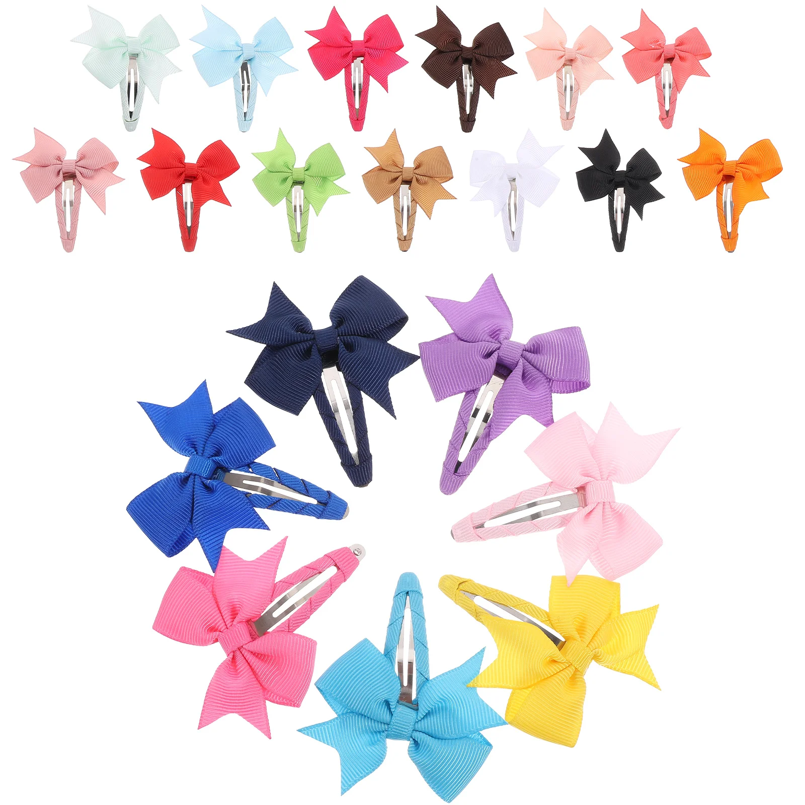 

20Pcs Daily Use Female Hair Clips Colorful Bow Barrettes Non-Slip Hairpins for Performance Hair Clips Bow Hairpins