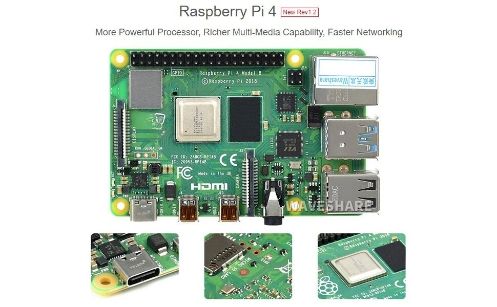 For  Brand New   4 -Model B 4GB RAM Completely Upgraded 64-bit 1.5GHz
