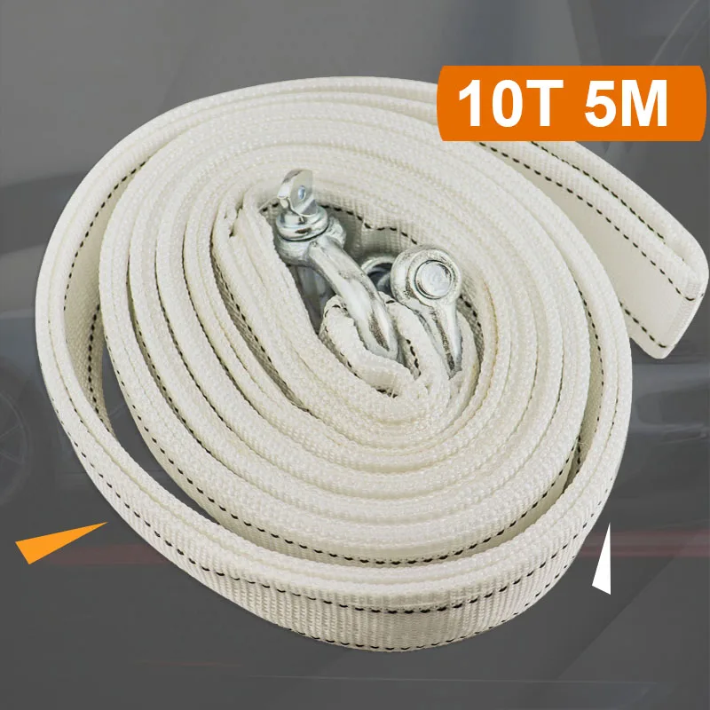 Atsafepro Tow Rope Anti-impact Belt Car Trailer Rope 10T 5m 7m Car Truck Suv General Tow Strap Automotive Accessories Tow Rope