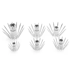 10 pcs Sea fishing with wooden shrimp, squid hook, umbrella hook, squid needle, no barb, sea fishing hook