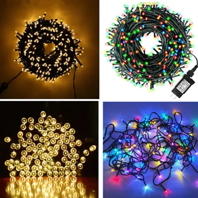 LED String Lights Christmas Garden Garland Fairy Lights for Christmas Tree Party Wedding Decoration 110V 220V Holiday Lights