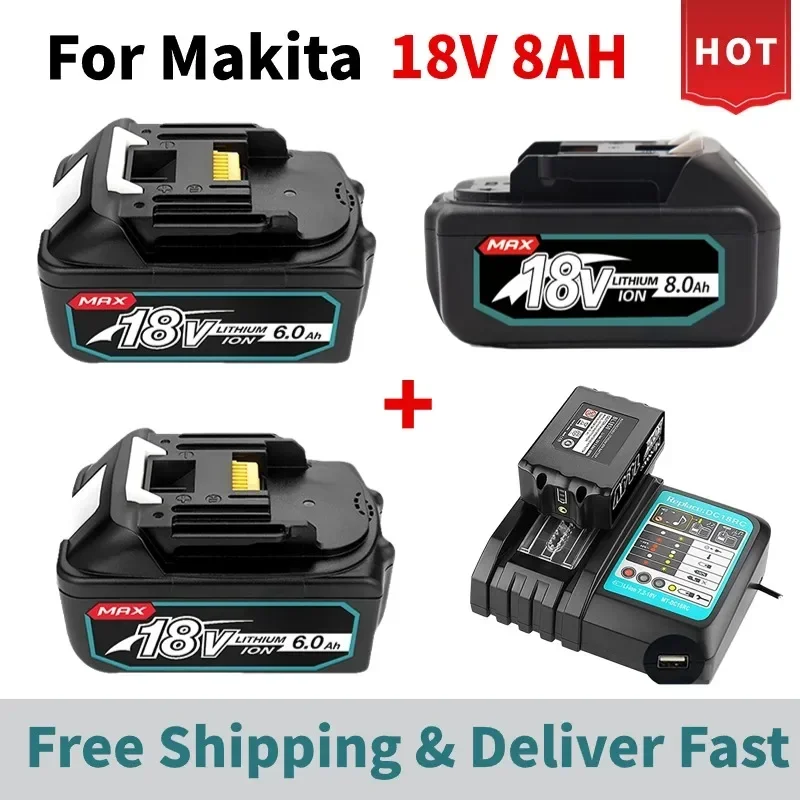 

Аккумуляторная батарея для Makita, литий-ионный аккумулятор 6,0 Ач, 18 в, для электроинструментов, LXT BL1860B BL1860 BL1850