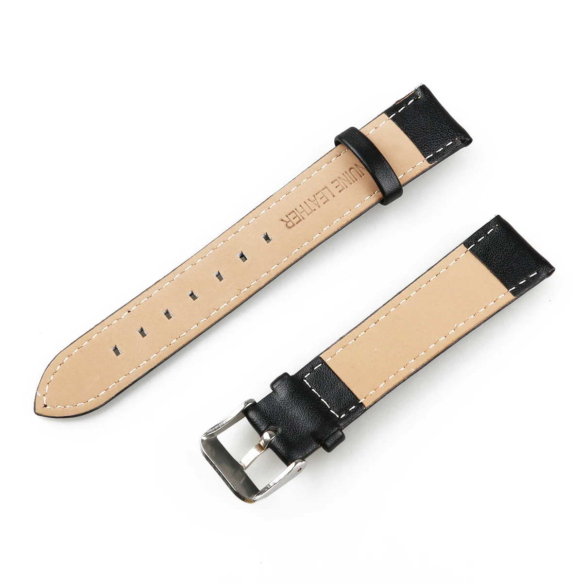 

18MM Watch B Belt Replacement Strap Black 165mm Stainless Steel Buckle Adjustable Size Men Bracelet