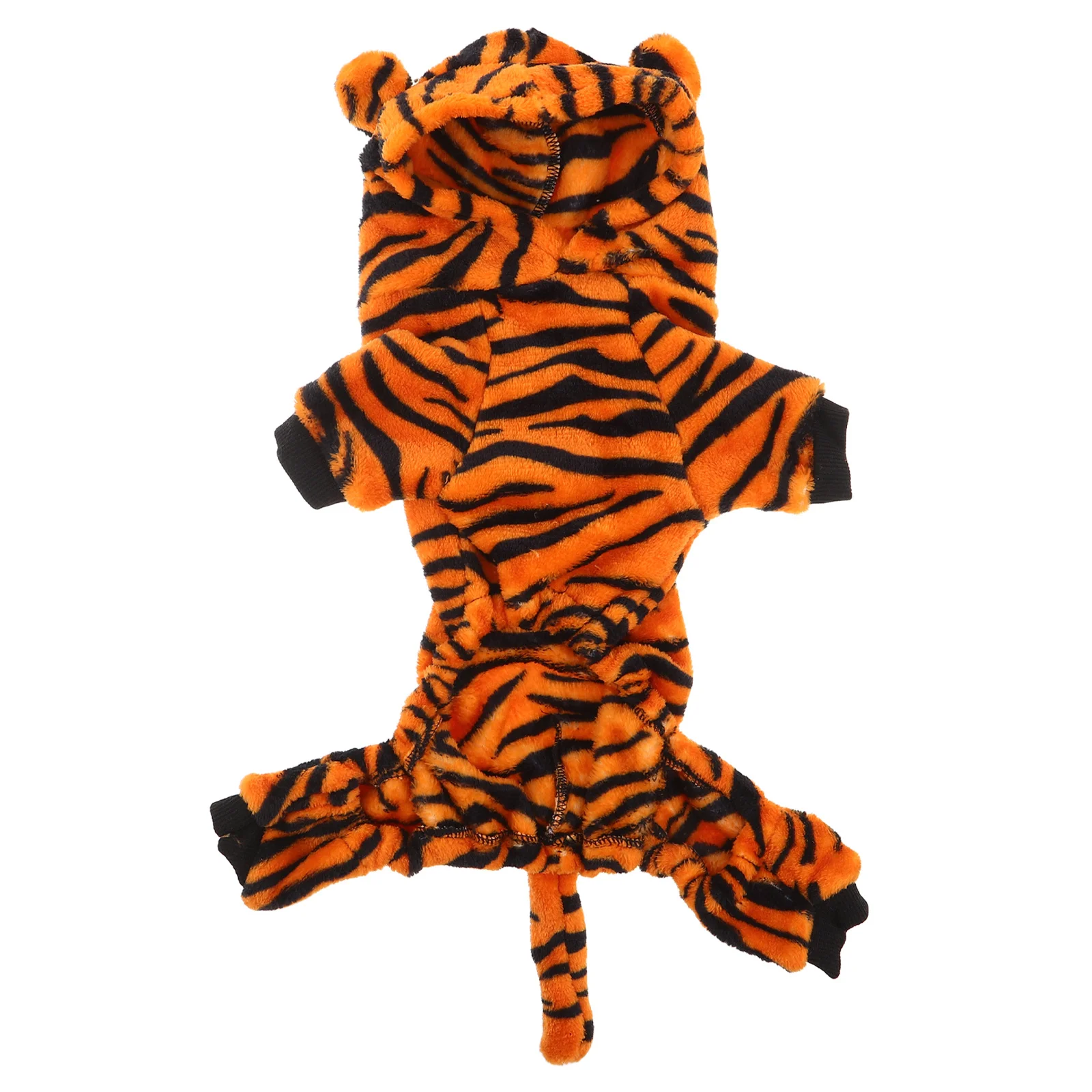 

Warm Dog Vest for Medium Sized Puppies - Tiger Print Hoodie Style Snowsuit - Cute Animal Costume for Christmas Halloween Winter