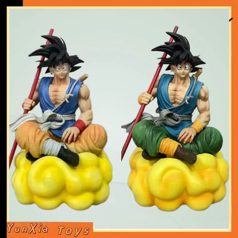 

Dragon Ball Son Goku Action Figure Two Styles Sitting On Nimbus Cloud With Power Pole PVC 21cm Collectible Statue For Anime Fans