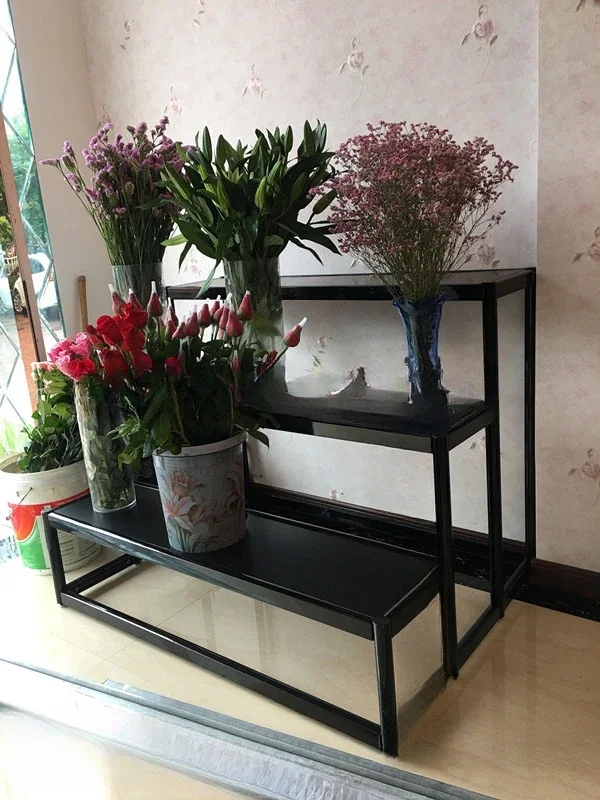 

Postage ladder flower shop display balcony flower stand exhibition step shelf potted step displ