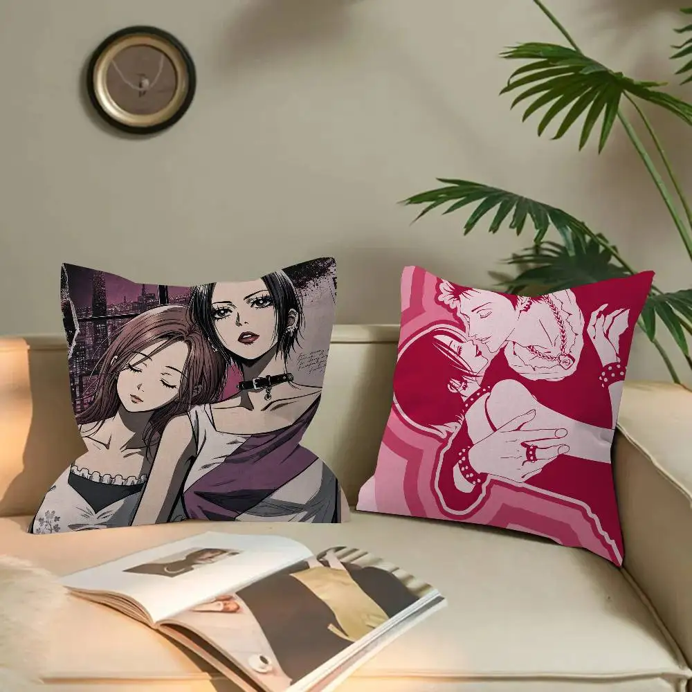 Anime NANA Cushion Cover Car Throw Pillow Case For Sofa Car Christmas Gift 40x40cm 45x45cm