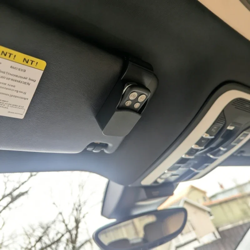 Universeller Auto-Sonnenblenden-Fernbedienungsclip, 4-Tasten-Garagentorsteuerung, ordentliche Aufbewahrungshalterung, Organizer – Detail 4