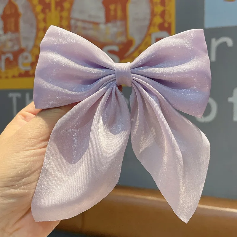 Hair Clip For Baby Girls Cute Bow Solid Color Hair Accessories  Gifts Butterfly Hairpins Children Headdress Kids Headwear Gifts