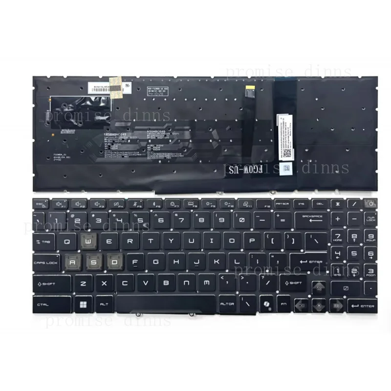 M   for MSI Pulse 16 17 AI C1VEKG C1VFKG C1VGKG MS-15P3 MS-17T3 Keyboard US Backlit